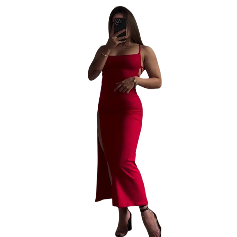Women Bags Winners - 2025 Sexy Suspender Slit Dress With