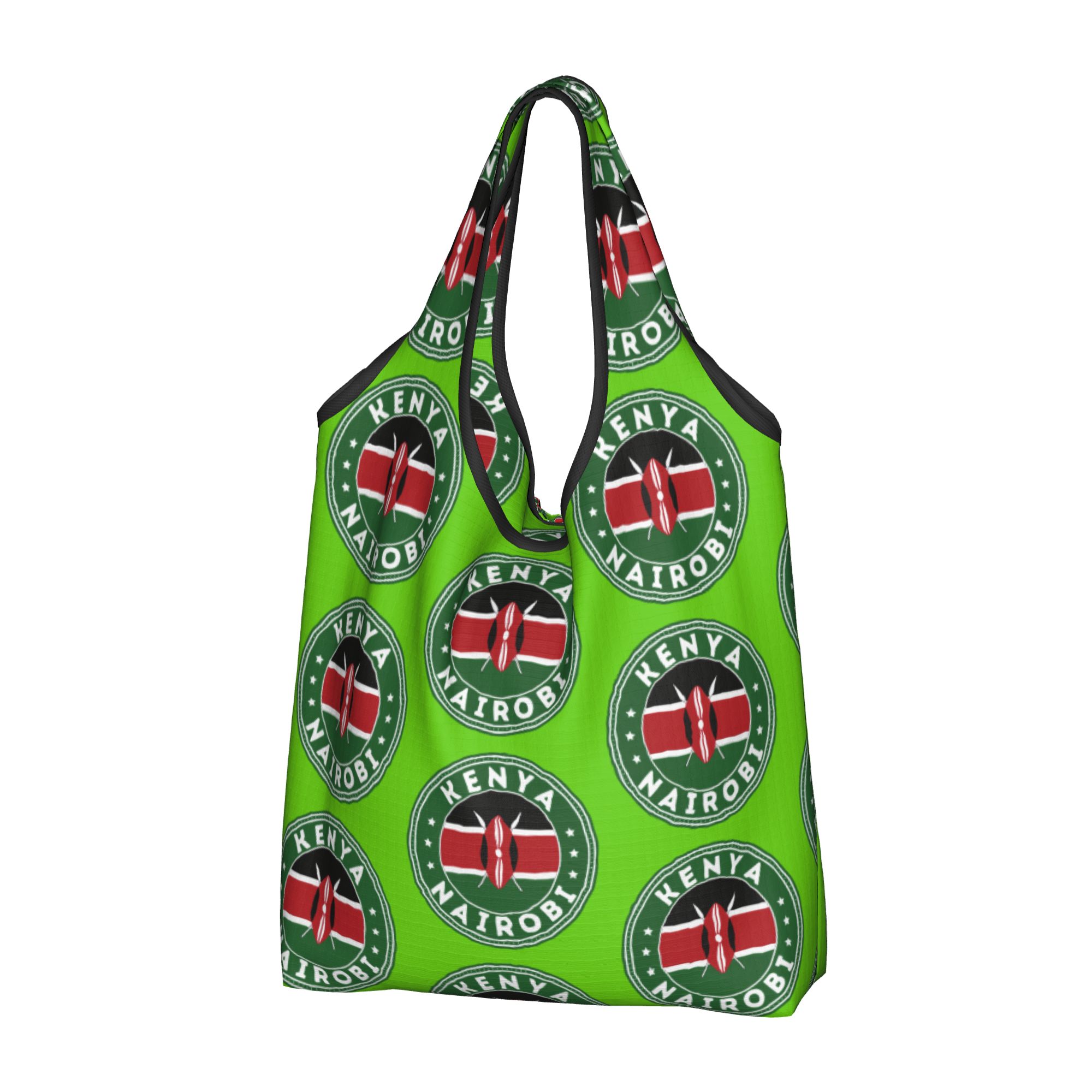 Women Bags Kenya - Reusable Kenya Nairobi Flag Shopping Bag