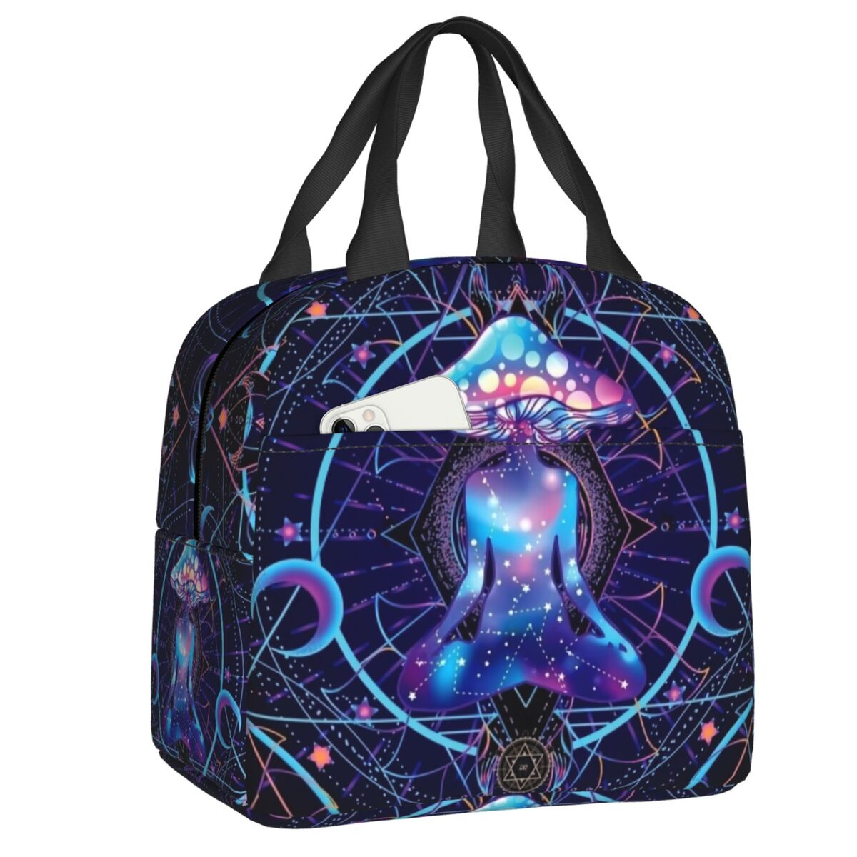 Women Bags India - Custom India Mandala Lunch Bag Men