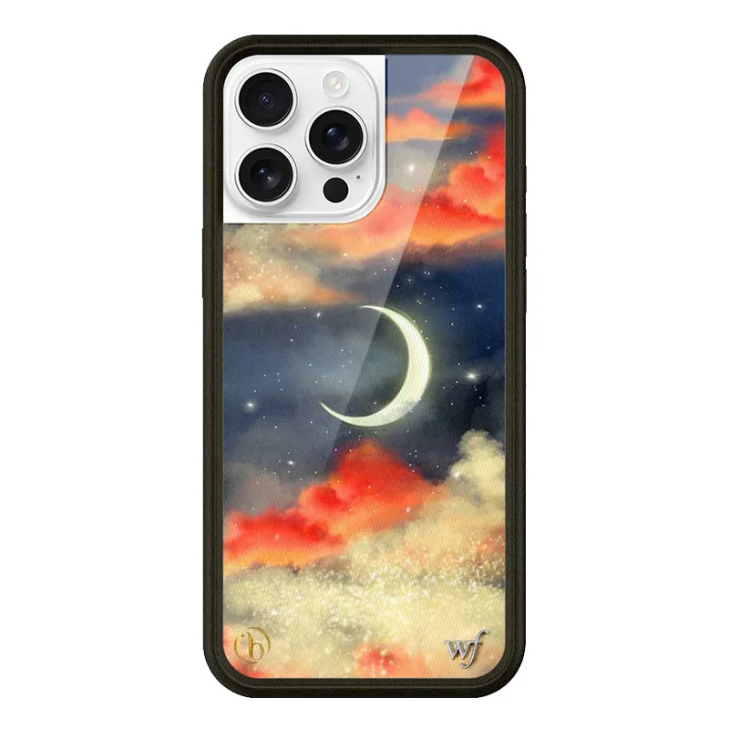 Half Moon Crescent - Luxury Cute Orebellas Moon Wildflower Phone