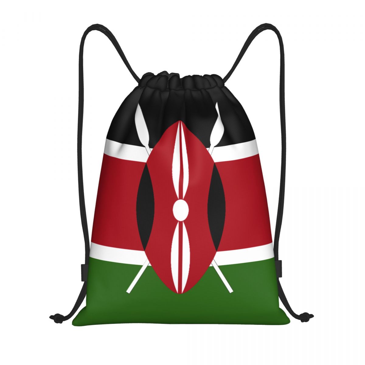 Women Bags Kenya - Custom Kenya Flag Drawstring Bag for