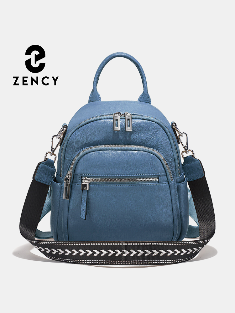 Women Bags Work - Zency Genuine Leather Small Backpack Knapsack
