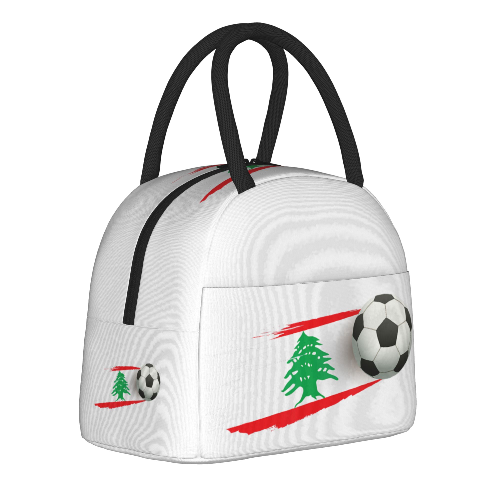 Women Bags Lebanon - Lebanese Soccer Ball Lebanon Flag Insulated