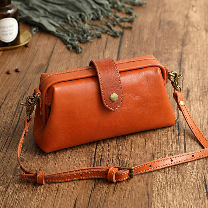 Doctor Bag Leather - Women’s Genuine Leather Shoulder Bag 2024