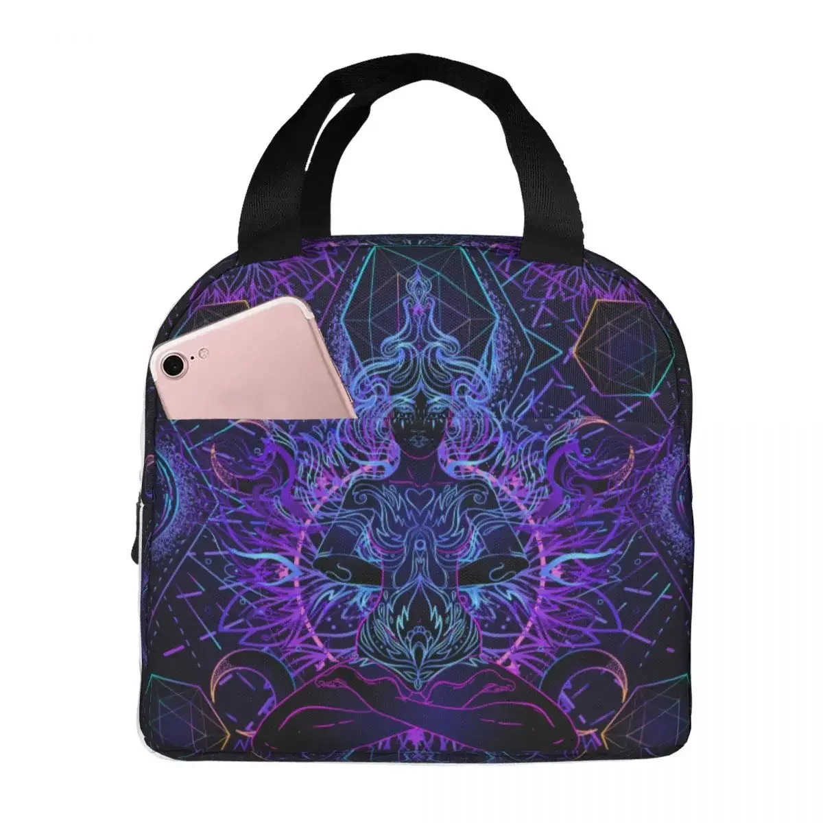 Women Bags India - India Mandala Zen Buddha Lunch Bag