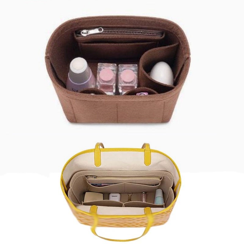 Women Bags Goyard - Felt Insert Bag Cosmetic Organizer Insert