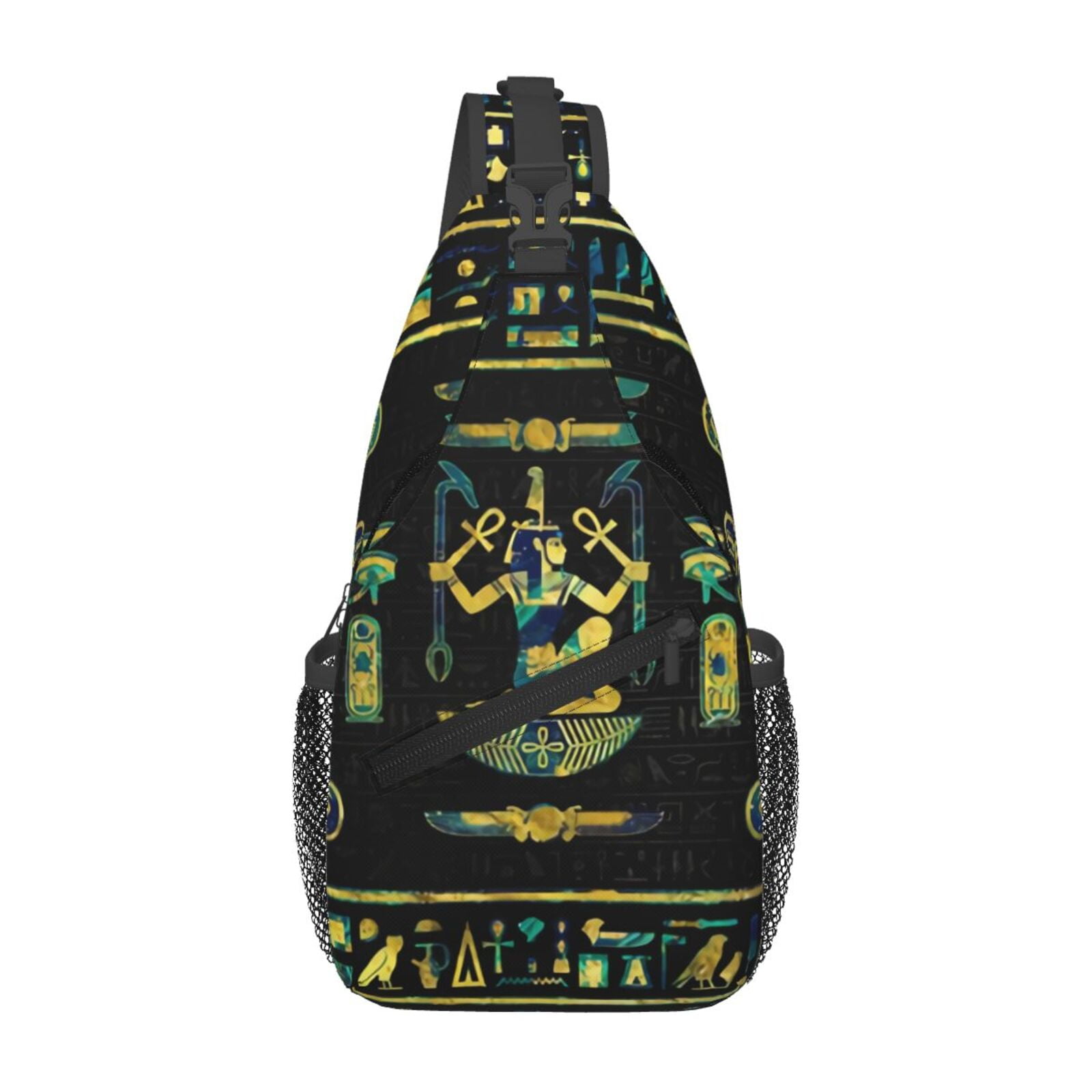 Women Bags India - Egyptian Hieroglyphs Golden India Sling Bag