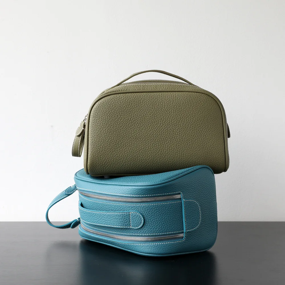 Doctor Bag Leather - VOLVAETEC New First-layer Cowhide Cosmetic Bag