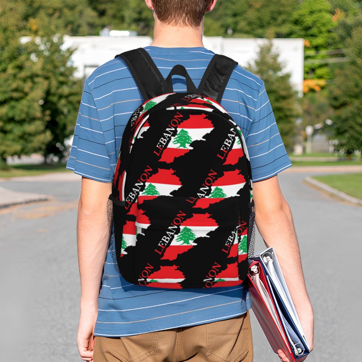 Lebanon Flag Map Backpack Hot  - đánh giá và giá Women Bags Lebanon