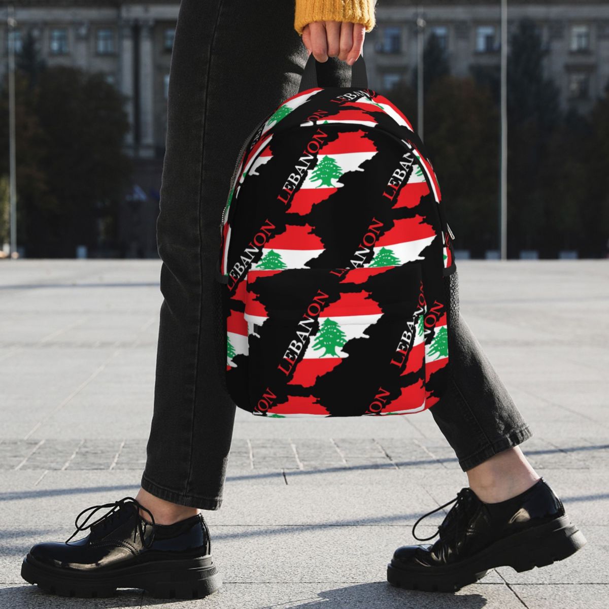 Lebanon Flag Map Backpack Hot  - đánh giá và giá Women Bags Lebanon