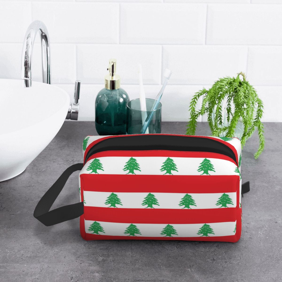 Flag Of Lebanon Makeup Bag Cos - đánh giá và giá Women Bags Lebanon