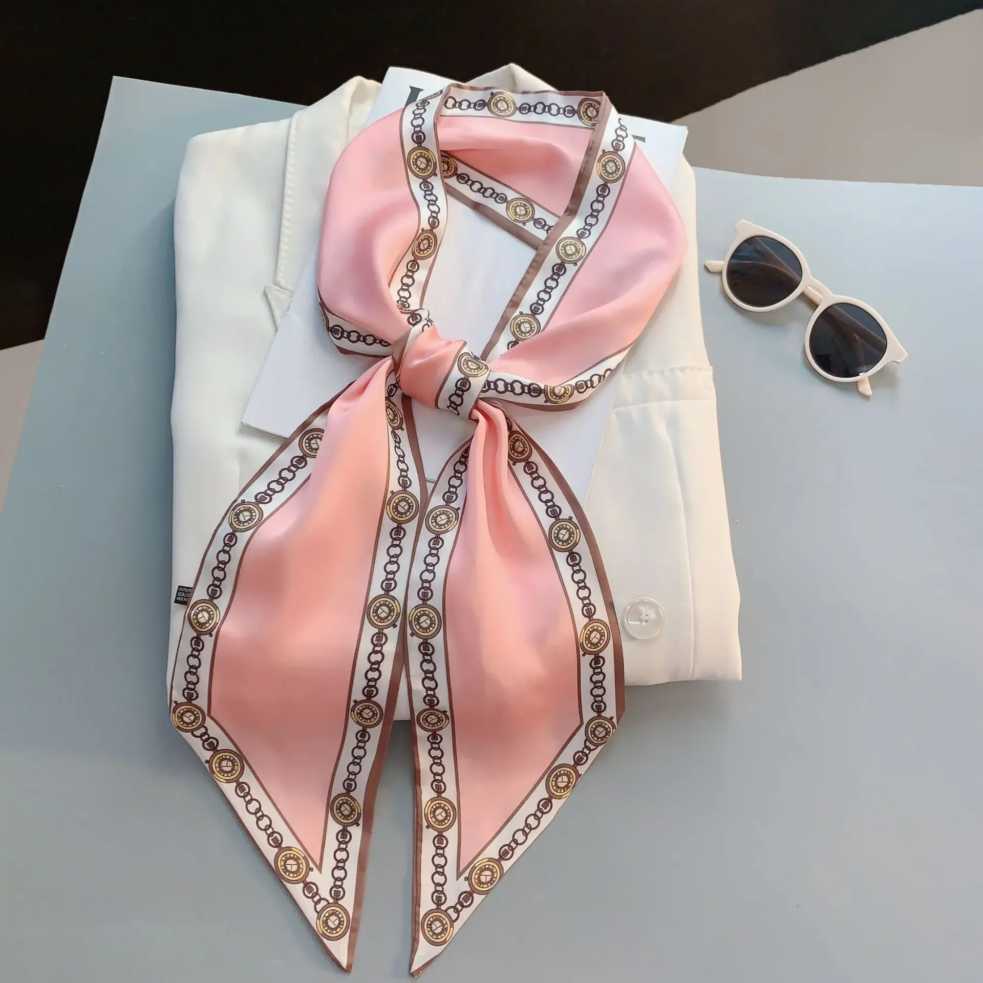 Design Print Skinny Scarf Plai - đánh giá và giá Women Bags Brands