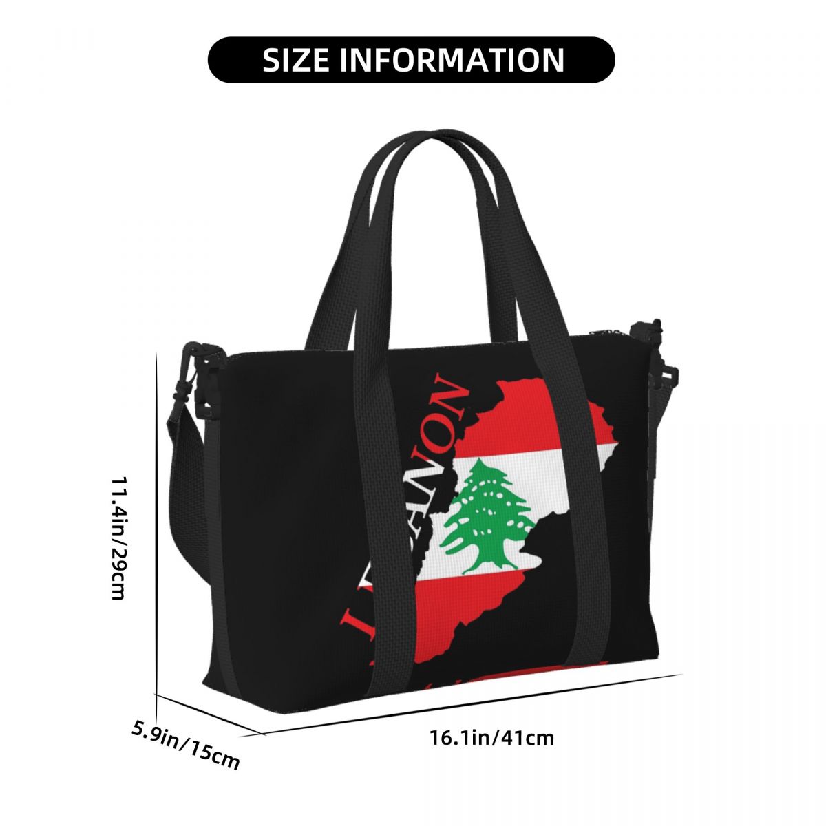 Custom Lebanon Flag Map Beach  - đánh giá và giá Women Bags Lebanon