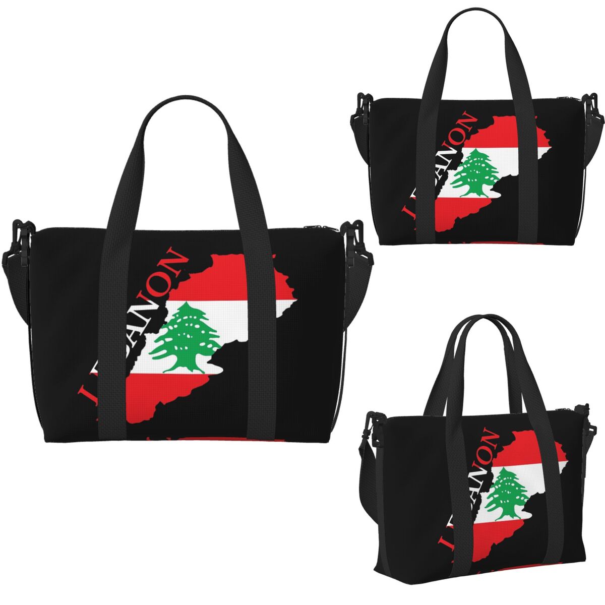 Custom Lebanon Flag Map Beach  - đánh giá và giá Women Bags Lebanon