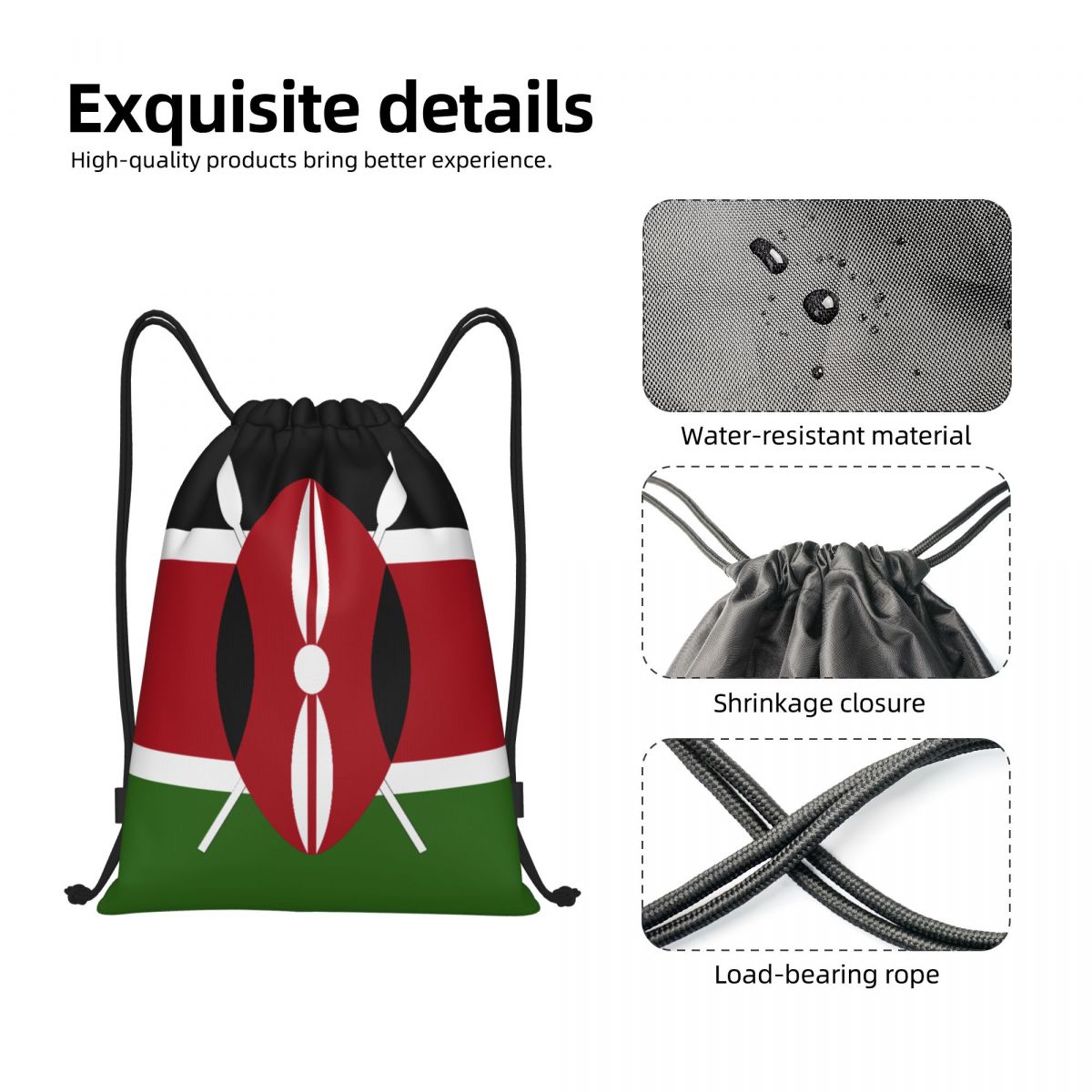 Custom Kenya Flag Drawstring B - đánh giá và giá Women Bags Kenya