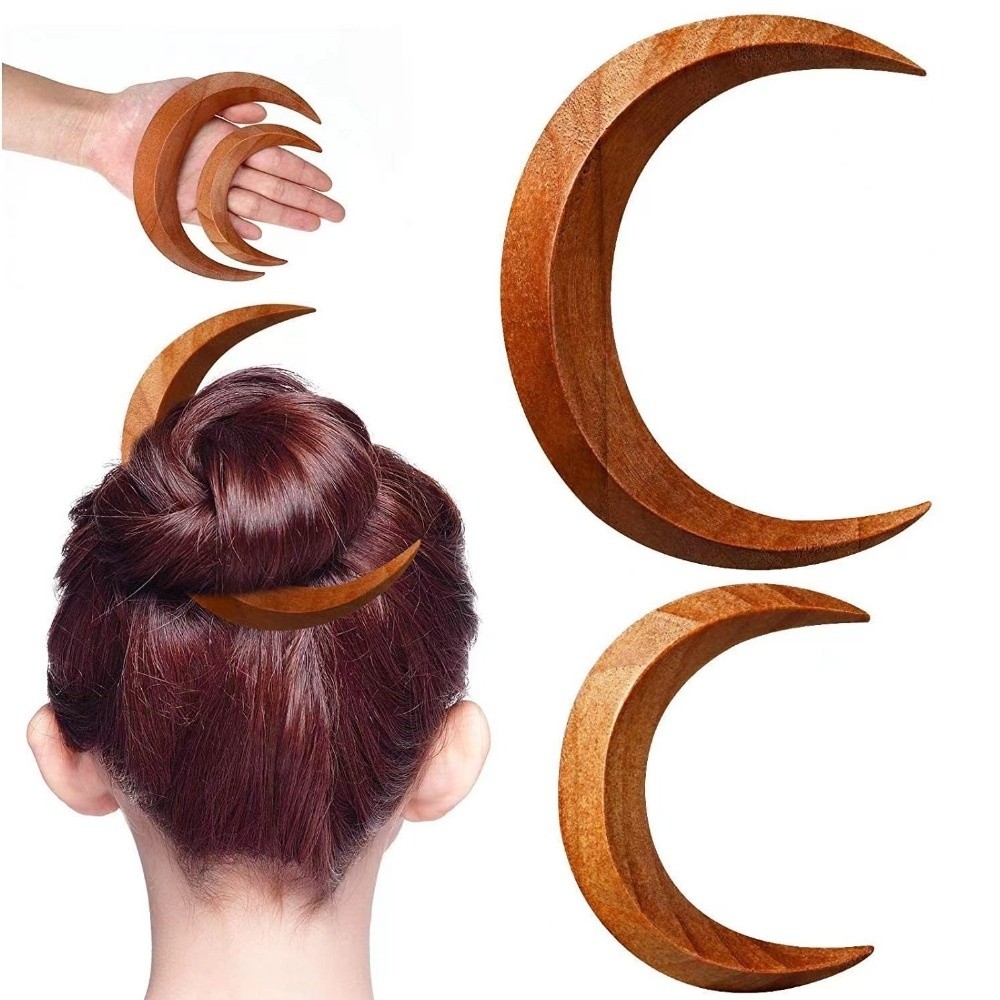 Elegant Crescent Hair Fork Han - đánh giá và giá Half Moon Crescent