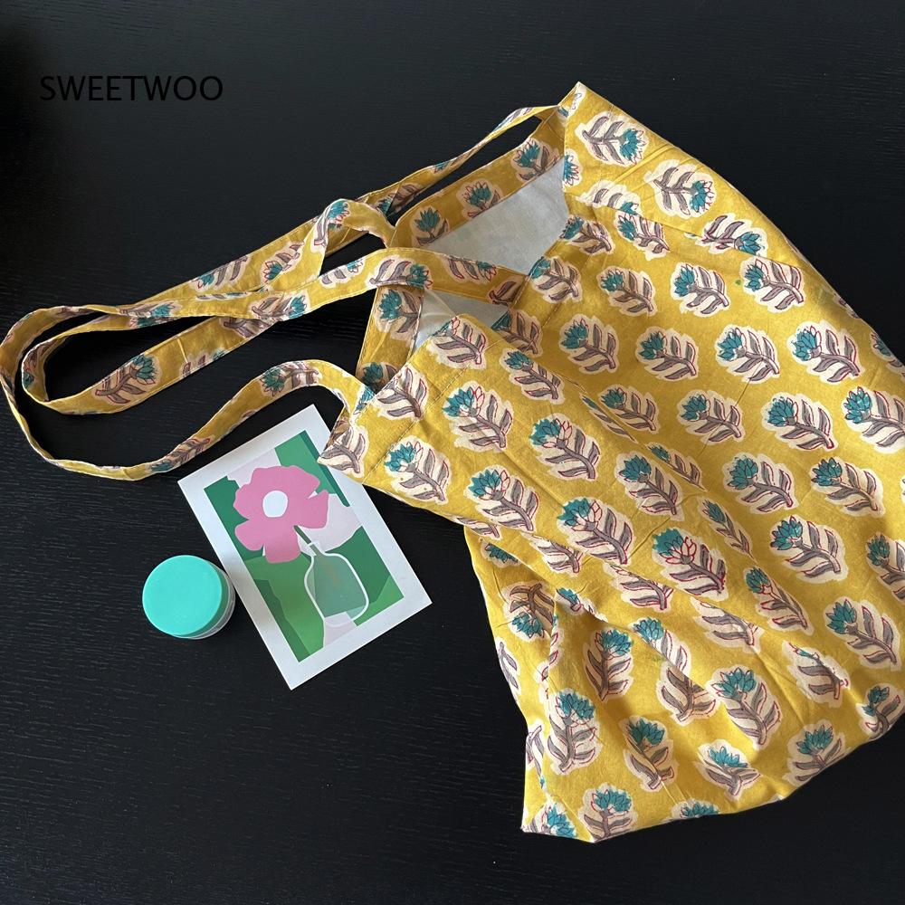 Pastoral Plant Print Soft Wove - đánh giá và giá Women Bags India